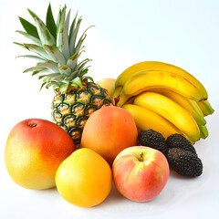 Tropical Fruits: Pineapple, Banana, Mango
