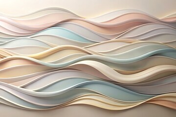 Soft Neutral Flowing Waves – Minimalist Abstract Art