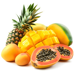 Tropical Fruits: Mango, Pineapple, Papaya