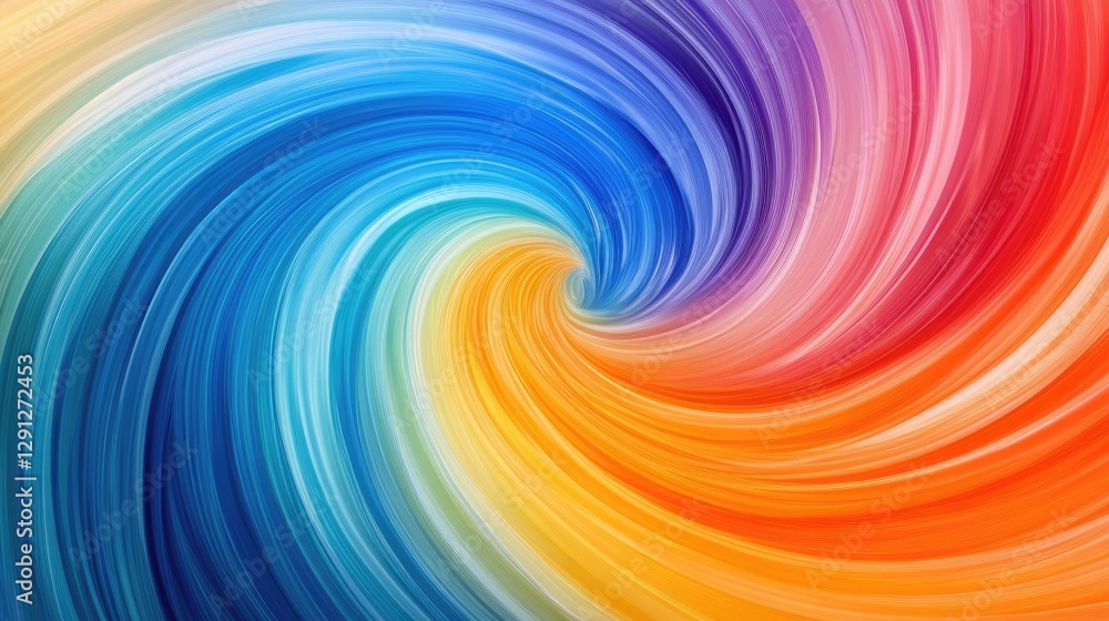 Poster a dynamic swirl of colors blending together, symbolizing the flow of creative ideas merging to form 