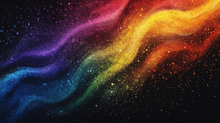 A Spectrum of Colors in a Starry Night Sky