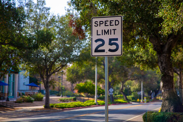 25 Mile Per Hour Street Sign
