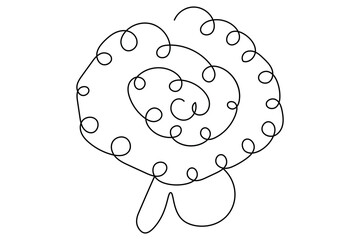 
Human brain Continuous one line art drawing of scissors vector illustration design