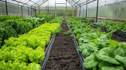 A natural pest control system on a farm, with companion plants deterring harmful insects.