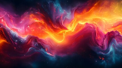 Fototapeta premium A Vibrant World of Unity: Capturing Interconnectedness Through Fluid and Abstract Designs of Dissolution