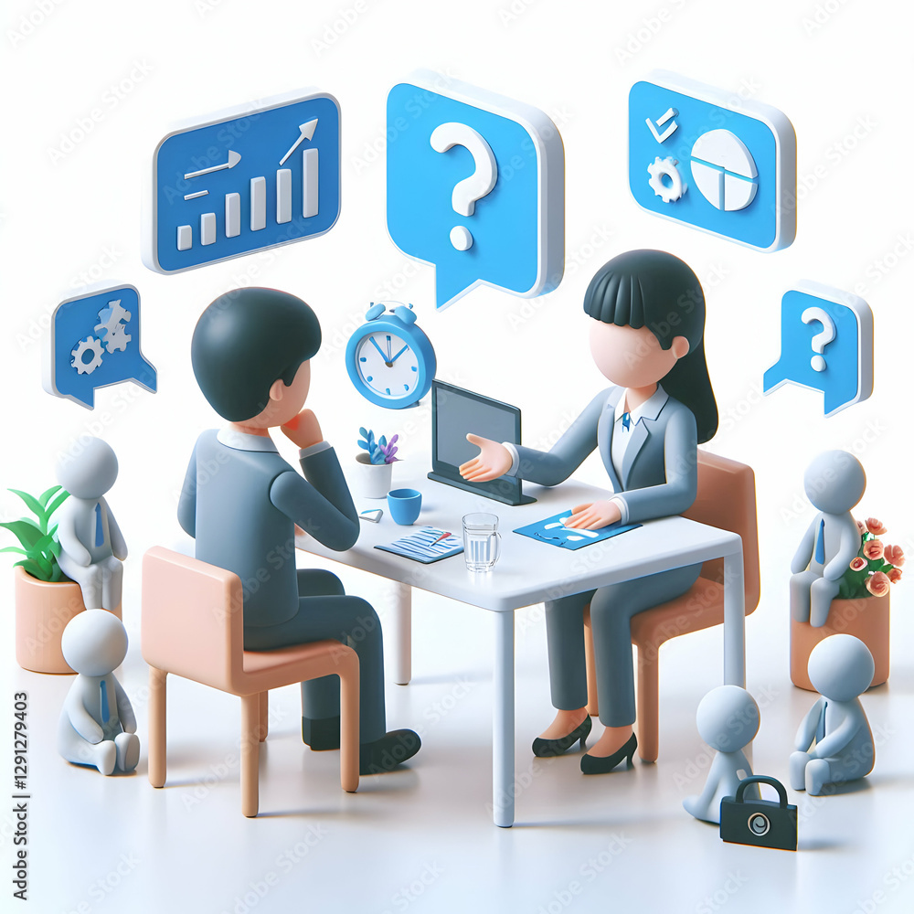 Poster mastering 3d interview strategies: effective techniques for job candidates to impress with thoughtfu