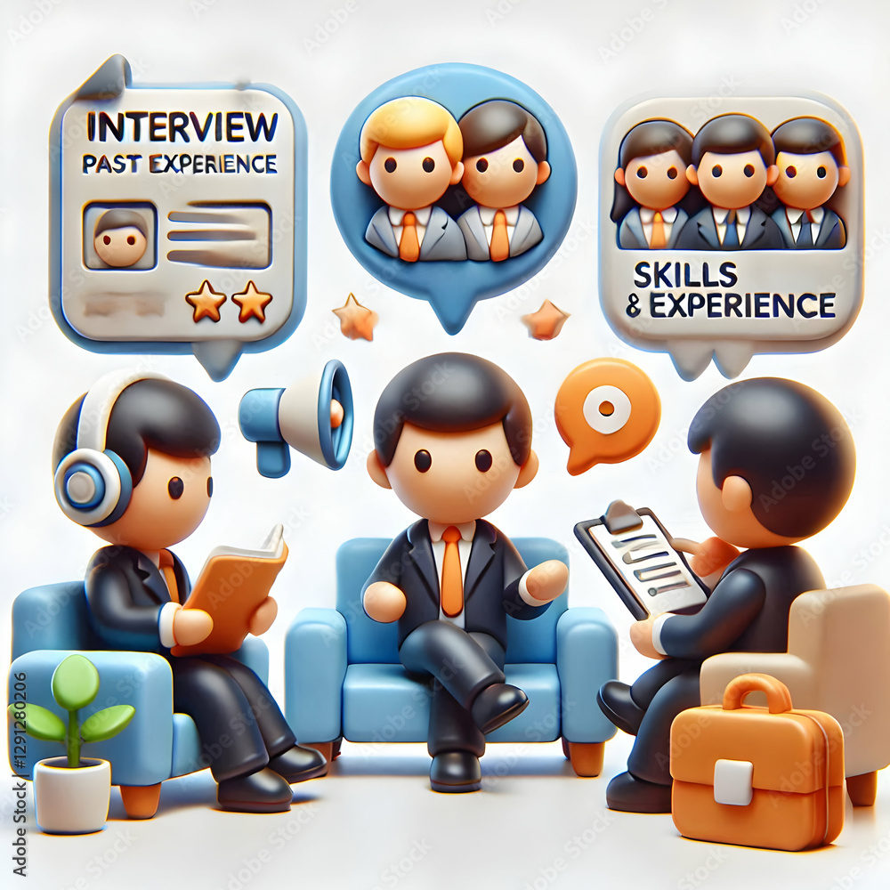 Poster showcasing my 3d skills: interviewee insights on experience and qualifications for 3d design roles