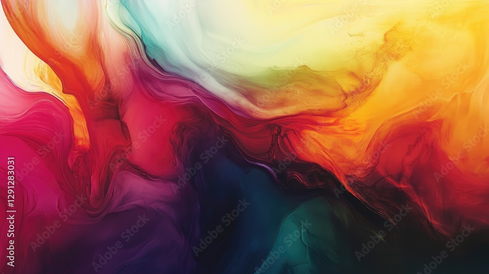 Aufkleber a smooth transition of colors from bright to dark, illustrating the process of blending different id