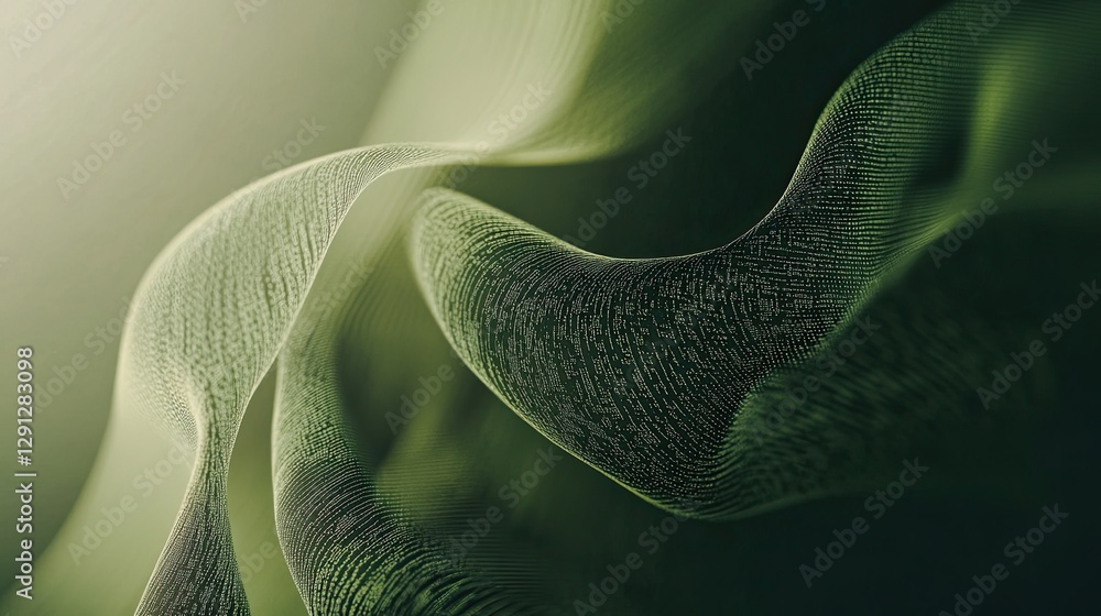 Poster a smooth transition from digital code to organic shapes, symbolizing the blending of technology and 