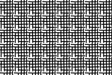 Black abstract brush line painting seamless pattern background. Modern paint line vector background collection hand drawn texture.