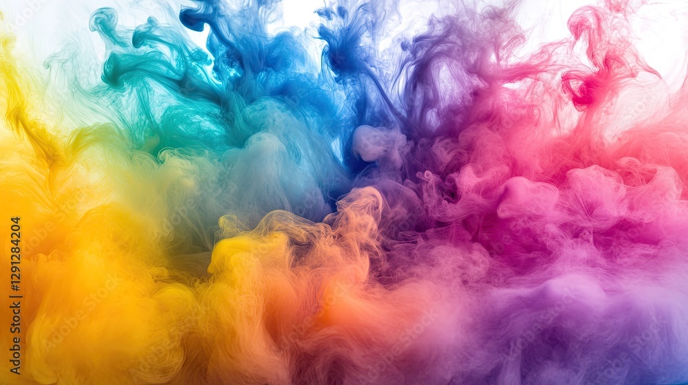 Poster a swirl of liquid inks blending together, creating beautiful color transitions.