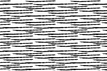 Black abstract brush line painting seamless pattern background. Modern paint line background collection hand drawn texture.