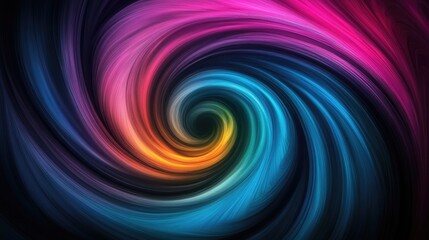 Fototapeta premium A swirl of neon colors blending in a spiral motion, forming a mesmerizing gradient.