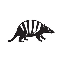 Creative Minimalist Armadillo Logo Design Silhouette Vector Illustration