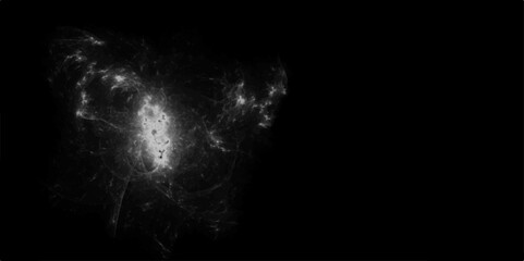 Obraz premium Abstract smoke texture over black. Steam explosion special effect. Elegant black background vector illustration with vintage distressed grunge texture. 