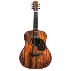 Obraz premium Acoustic Guitar on White Background