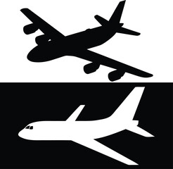 plane silhouettes set, Vector illustration