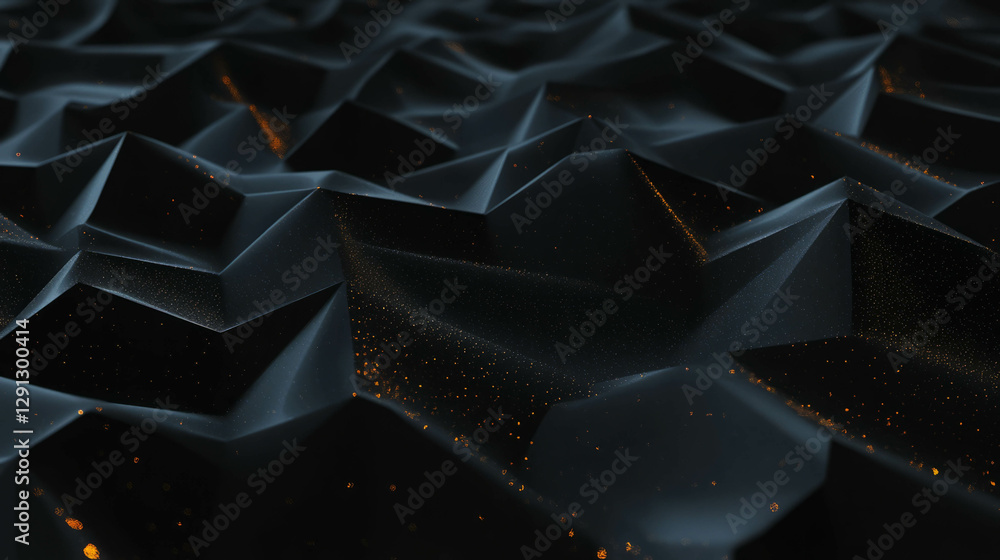 Poster Abstract geometric fractal pattern with complex shapes for creative design backgrounds