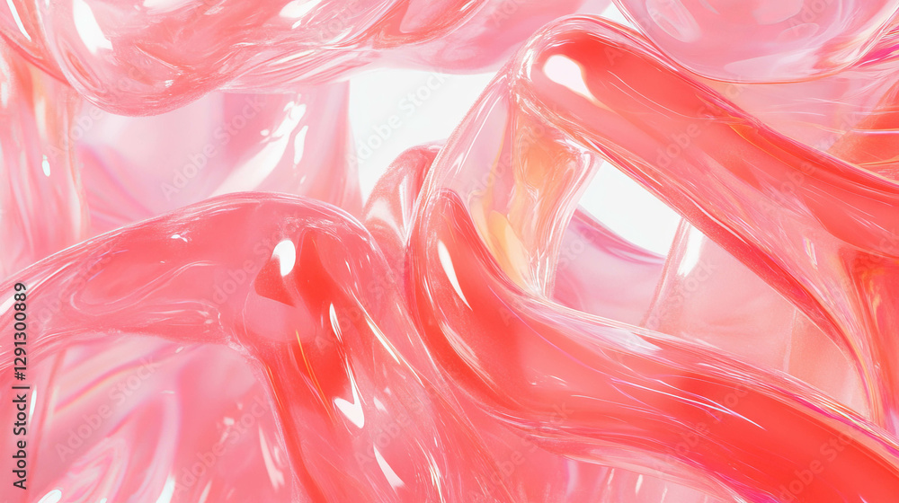 Poster abstract fluid dynamics in vivid pink swirls for artistic design