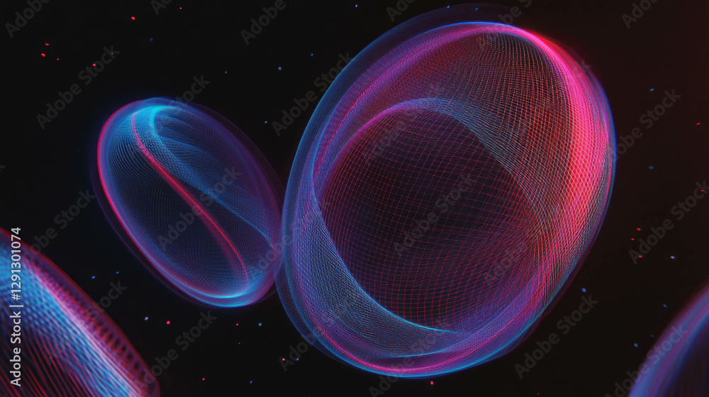 Aufkleber Futuristic abstract wireframe mesh with geometric patterns perfect for digital design