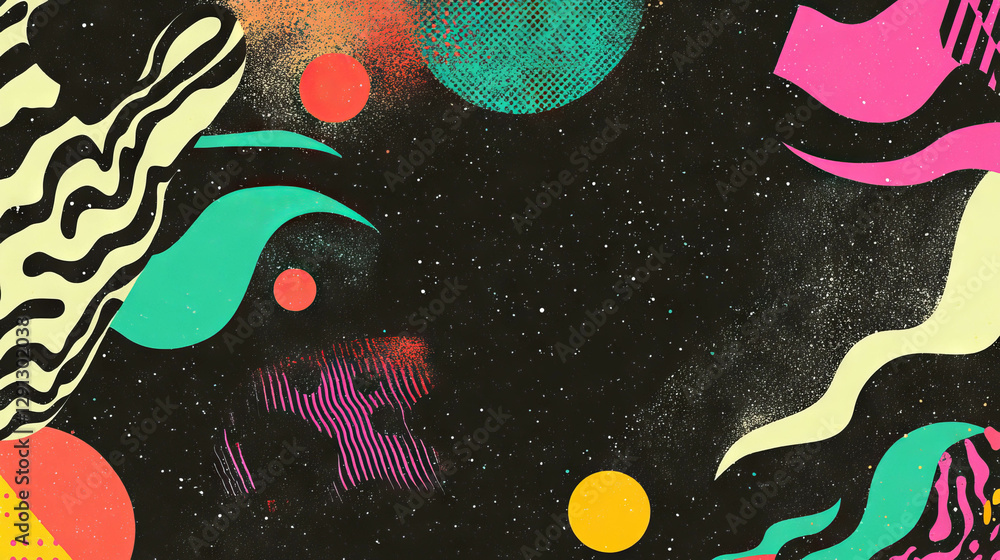 Poster colorful abstract background with memphis patterns for creative designs