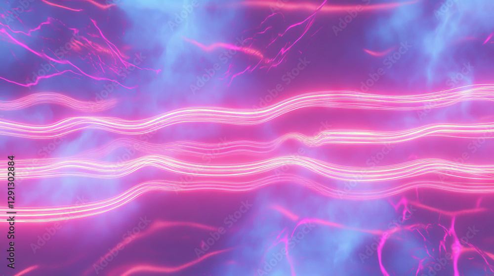 Poster neon abstract textures with vivid electric patterns for modern design