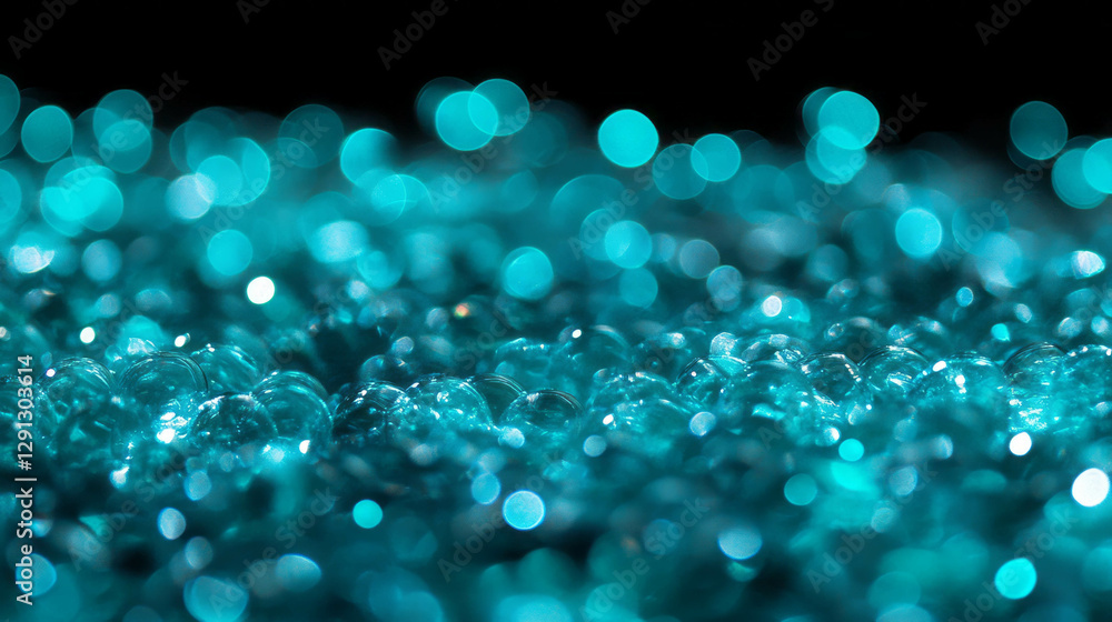 Poster aquamarine bokeh background for abstract designs and creative projects