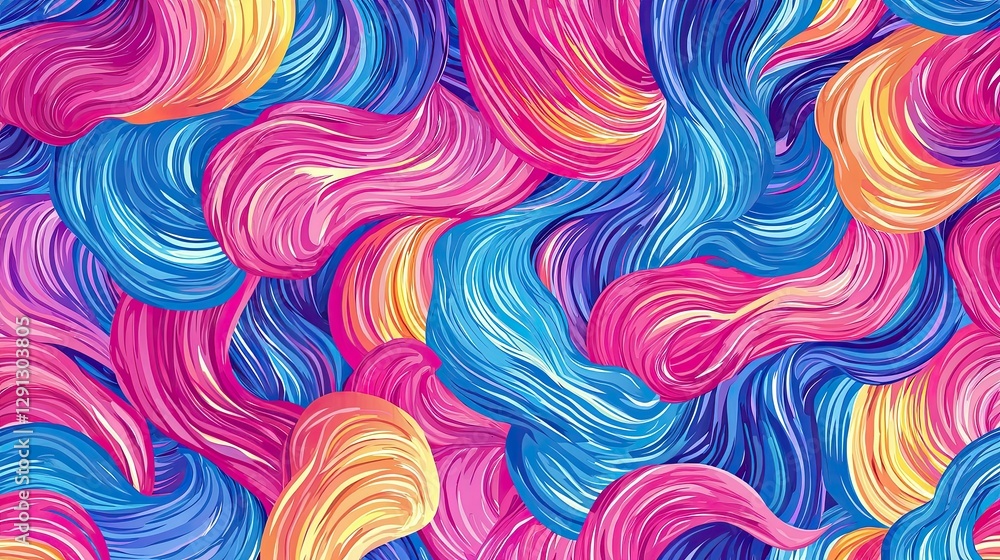 Poster seamless pattern for fabric print. respect texture, color and style of the reference image