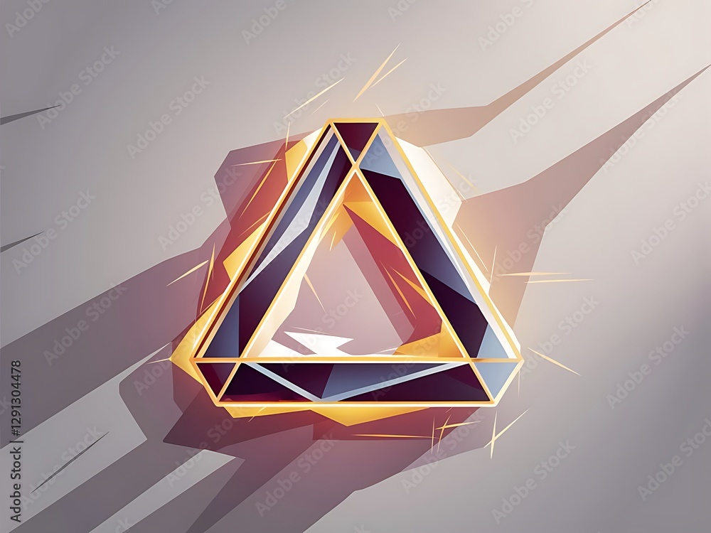 Poster vector triangle geometric backgrounds low poly 3d shape on light backdrop vector illustration for co