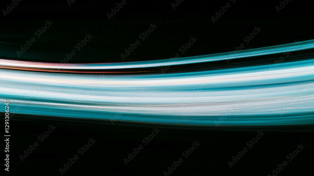 Aufkleber abstract blue light waves creating depth and motion