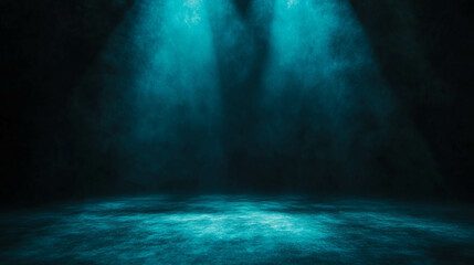 Mystery of blue light in abstract scene for creative design
