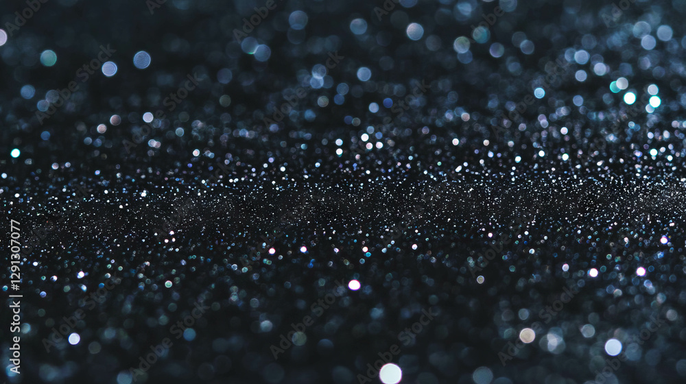 Aufkleber abstract bokeh lights reflecting on a wet surface for design background