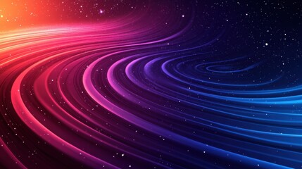 Abstract Cosmic Swirls: A Vibrant Galaxy of Hues and Light