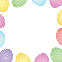 Easter eggs decorative frame in vector