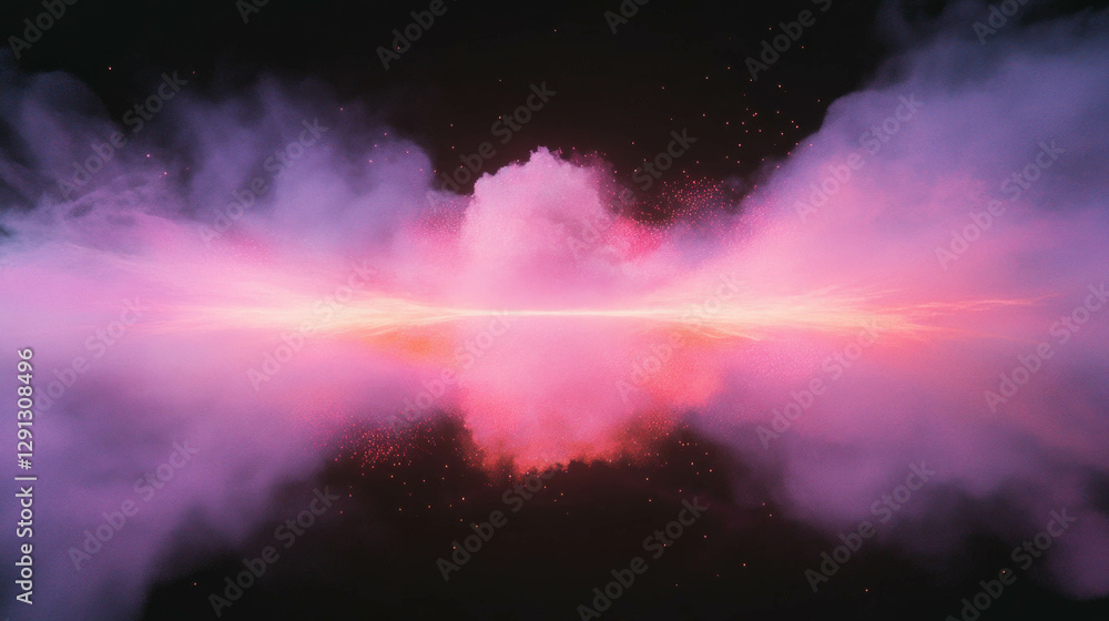 Poster vibrant neon smoke with sharp contrast for bold and dynamic designs