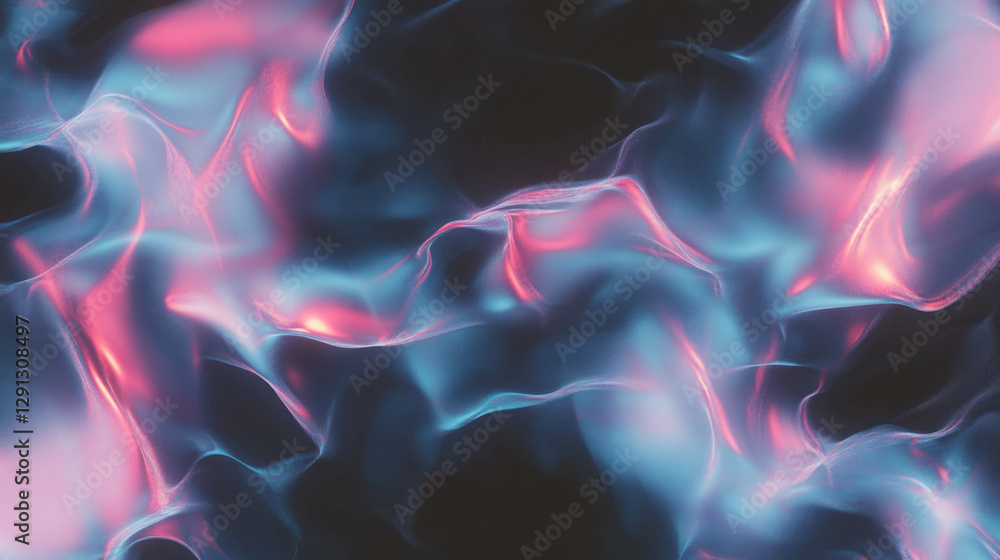 Poster vibrant neon smoke background with dynamic contrasts for creative design