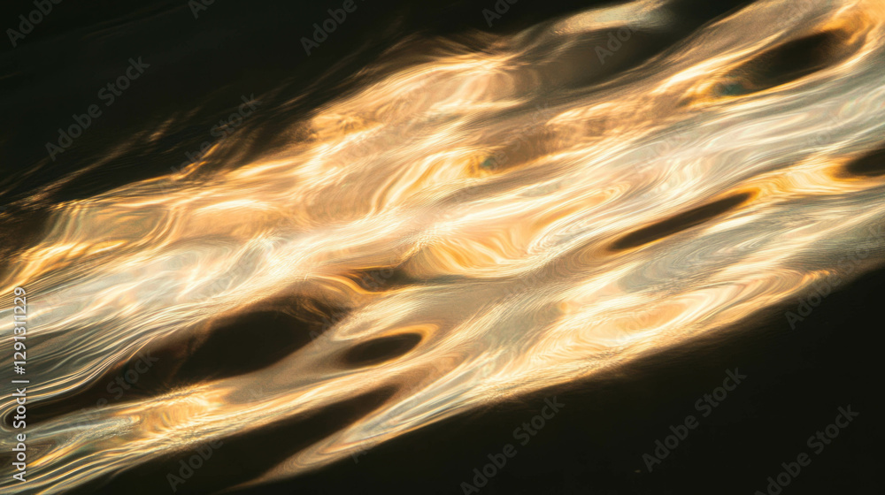Poster Abstract light reflection on brushstroke patterned surface for artistic design