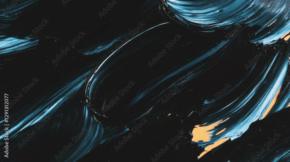 Poster abstract background of dynamic brushstrokes in dark and vibrant colors