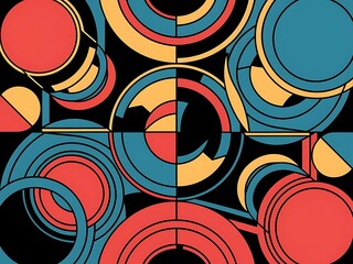 Round shapes circles and other geometric forms vector illustration for wallpaper banner background card or landing page