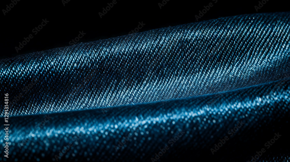 Poster classic blue denim texture with twill pattern for fabric design