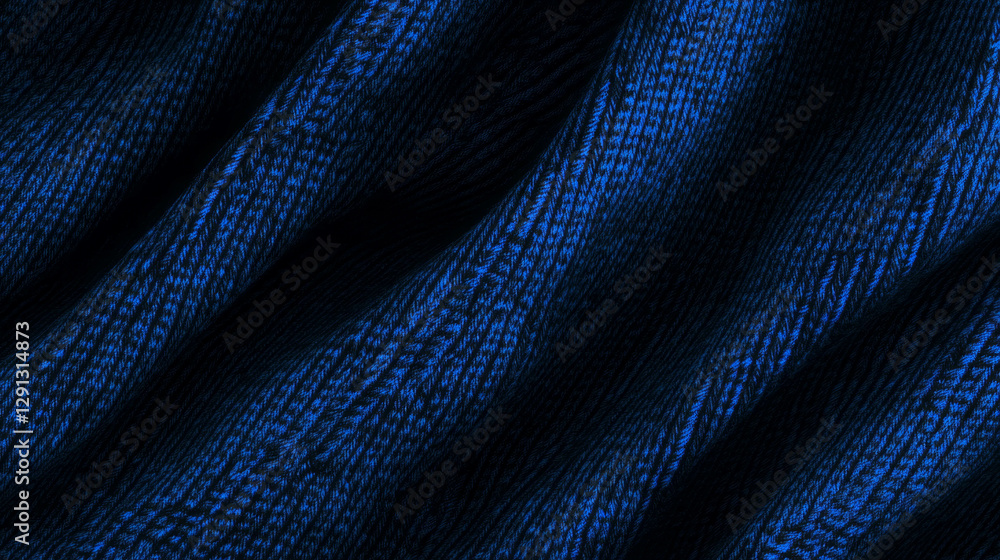 Poster classic blue denim texture with twill pattern for fashion design and background use