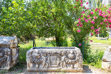 Beautiful view of the archaeological site of Aphrodisias, Turkey