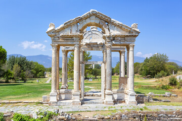 Beautiful view of the archaeological site of Aphrodisias, Turkey