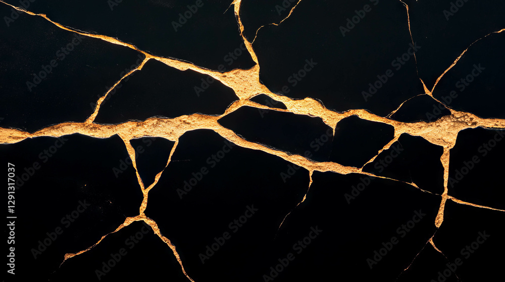 Poster cracked ceramic texture with rough edges for abstract design and background use