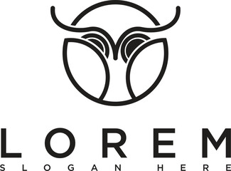  The owl logo icon is black with a minimalist and sharp design, reflecting wisdom, mystery and sharpness of vision. The silhouette is firm with striking eye details, giving the impression