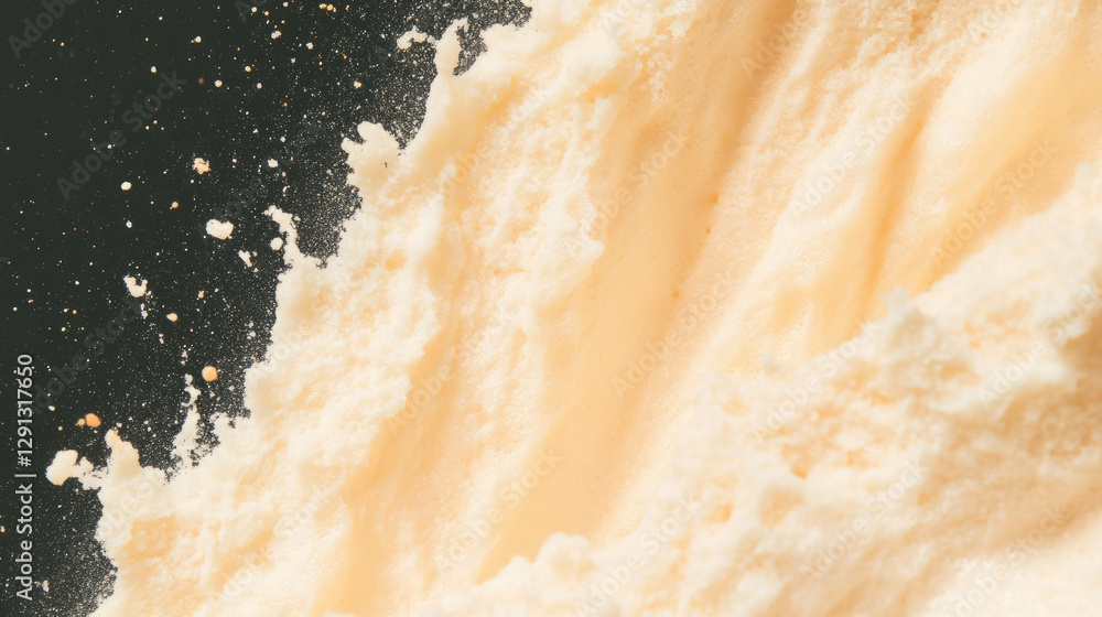 Aufkleber creamy texture with cookie crumbs background for culinary design concepts