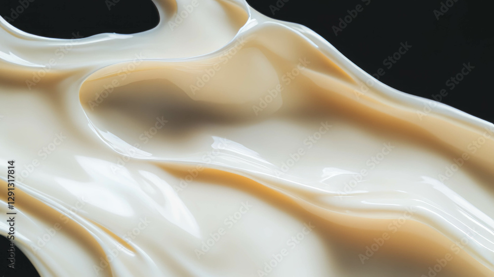 Poster smooth creamy texture flowing elegantly with dynamic patterns