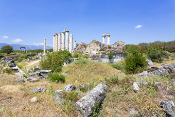 Beautiful view of the archaeological site of Aphrodisias, Turkey