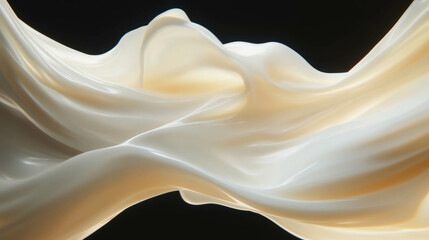 Cream emanation with fluid motion for creative design backgrounds