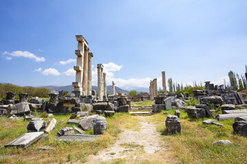 Beautiful view of the archaeological site of Aphrodisias, Turkey